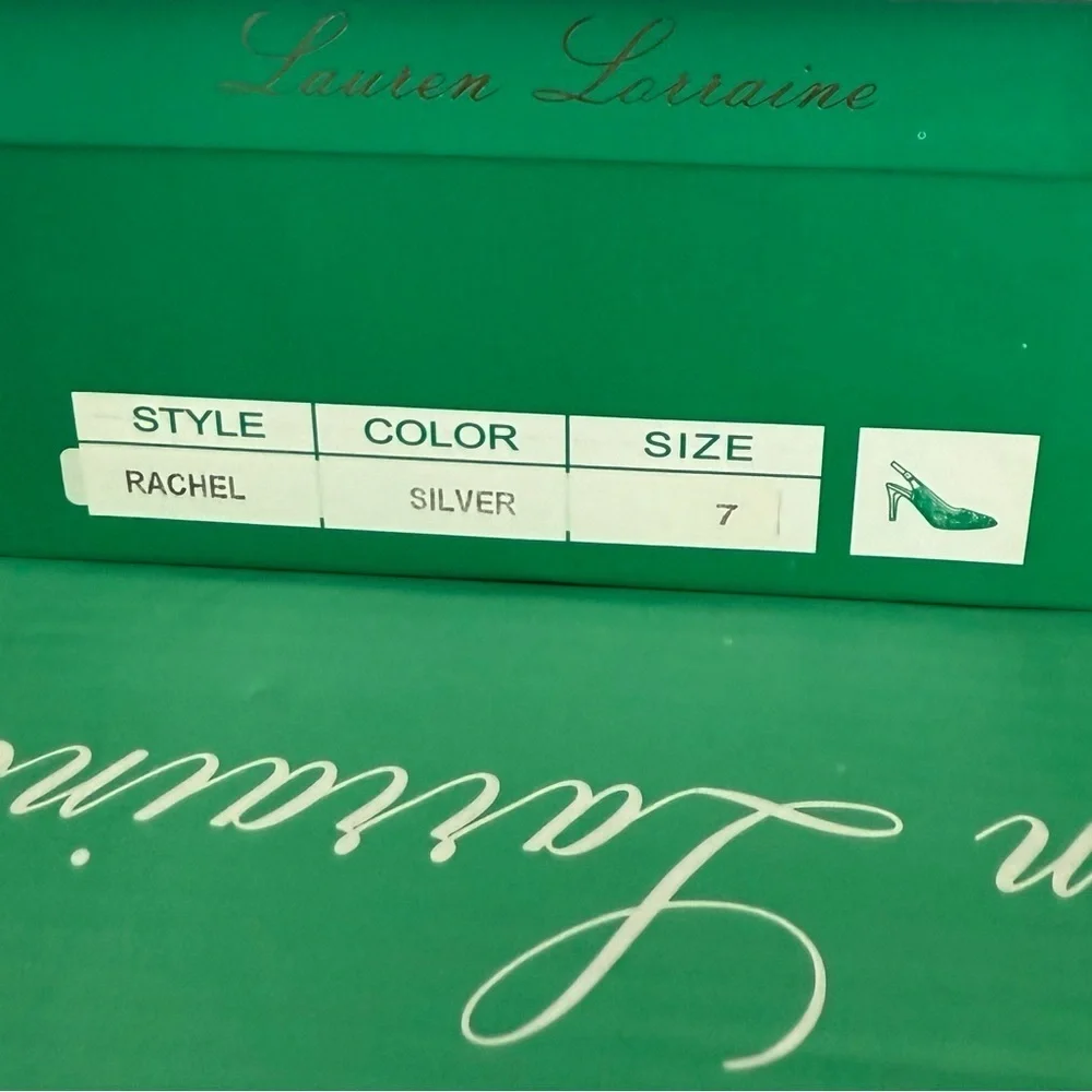 Lauren Lorraine Rachel Silver Heel Size 7 NIB - Picture 7 of 7